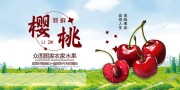 新鲜水果樱桃展板