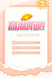 高温防晒宣传海报图片素材