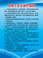 电焊工安全操作流程制度展板下载