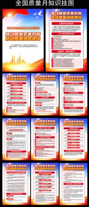 全国质量月知识挂图手册模板