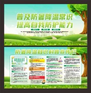 夏季防暑降温常识宣传栏图片下载