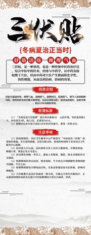 中医三伏贴养生展架