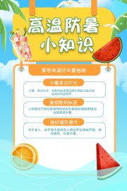 高温防暑小知识海报