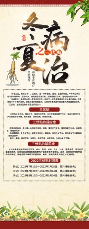 冬病夏治中医三伏贴养生展架