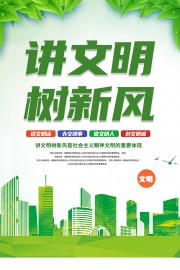 讲文明树新风文明城市广告