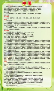 中暑知识科普展板图片下载