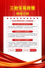 三胎生育政策宣传海报图片