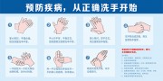 蓝色洗手7步法展板