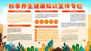 秋季养生健康知识宣传栏图片下载