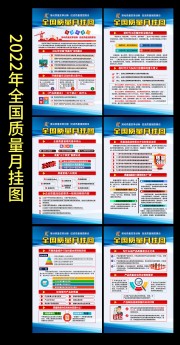  2022质量月挂图素材 