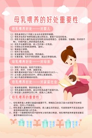 母乳喂养宣传海报图片素材