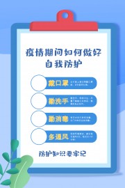 疫情期间如何做好自我防护海报