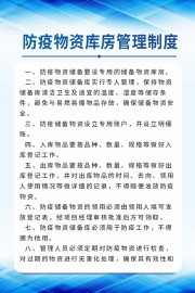 防疫物资库房管理制度展板下载
