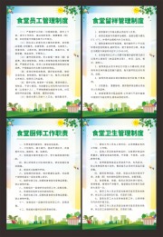食堂卫生管理制度展板下载