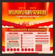 防洪防汛抗灾科普展板