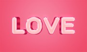 LOVE立体字效果图模板