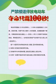 严禁楼道电动车宣传图片素材