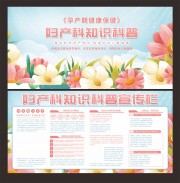 手绘清新孕产期健康保健展板