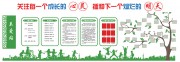 关爱未成年成长关爱站文化墙展板