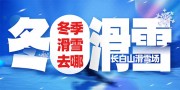 蓝色冬日滑雪旅游展板