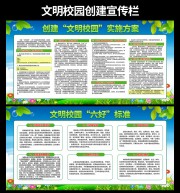 文明校园创建展板下载