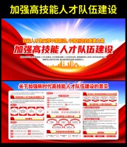 加强高技能人才队伍建设的意见展板