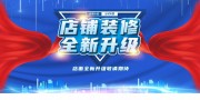 店铺装修全新升级宣传海报模板