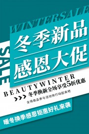 冬季新品感恩大促海报