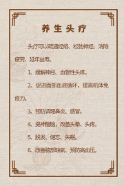 养生头疗知识海报