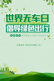 世界无车日海报