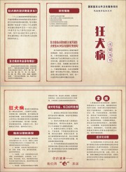 狂犬病保健指导宣传三折页图片模板
