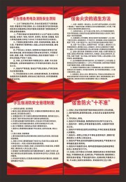 宿舍火灾消防安全制度展板图片
