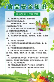 食品安全十二条守则宣传图片模板