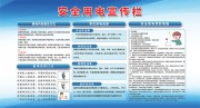 蓝色安全用电知识宣传栏