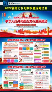 妇女权益保障法宣传展板图片