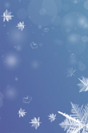 蓝色雪花冬季背景