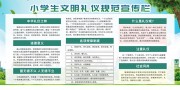 校园小学生文明礼仪规范宣传栏