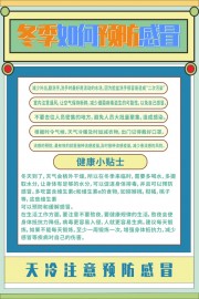 冬季如何预防感冒海报