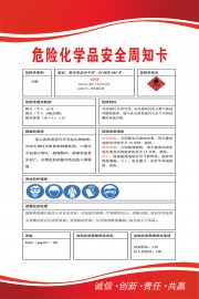 危险化学品安全周知卡图片素材
