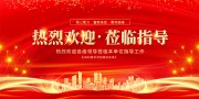 热烈欢迎领导莅临指导宣传海报图片