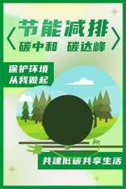 节能减排碳中和海报图片素材