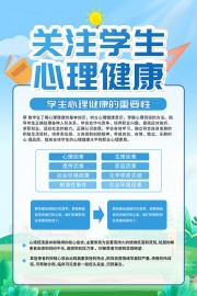 关注学生心理健康宣传海报图片