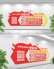 三个务必文化墙图片