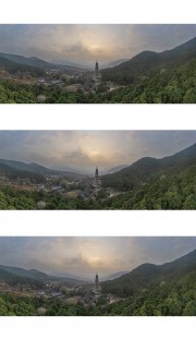 宽幅济南灵岩寺全景风景摄影图素材