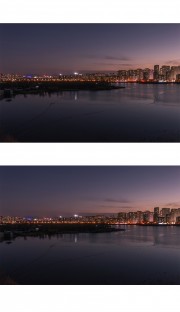 济南华山湖夜景图片
