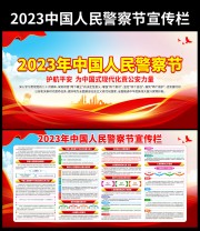 中国人民警察节宣传栏
