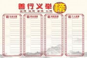 善行义举榜展板设计