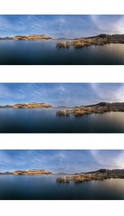 宽幅济南卧虎山水库冬景