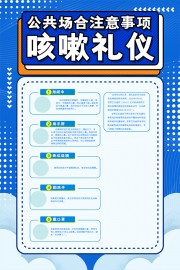 公共场合注意事项咳嗽礼仪海报图片素材