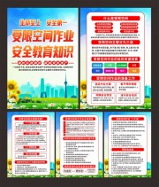 受限空间作业安全知识挂图图片